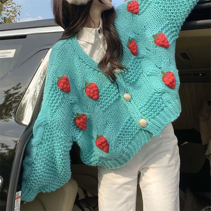 Cardigan Fraise Coréen