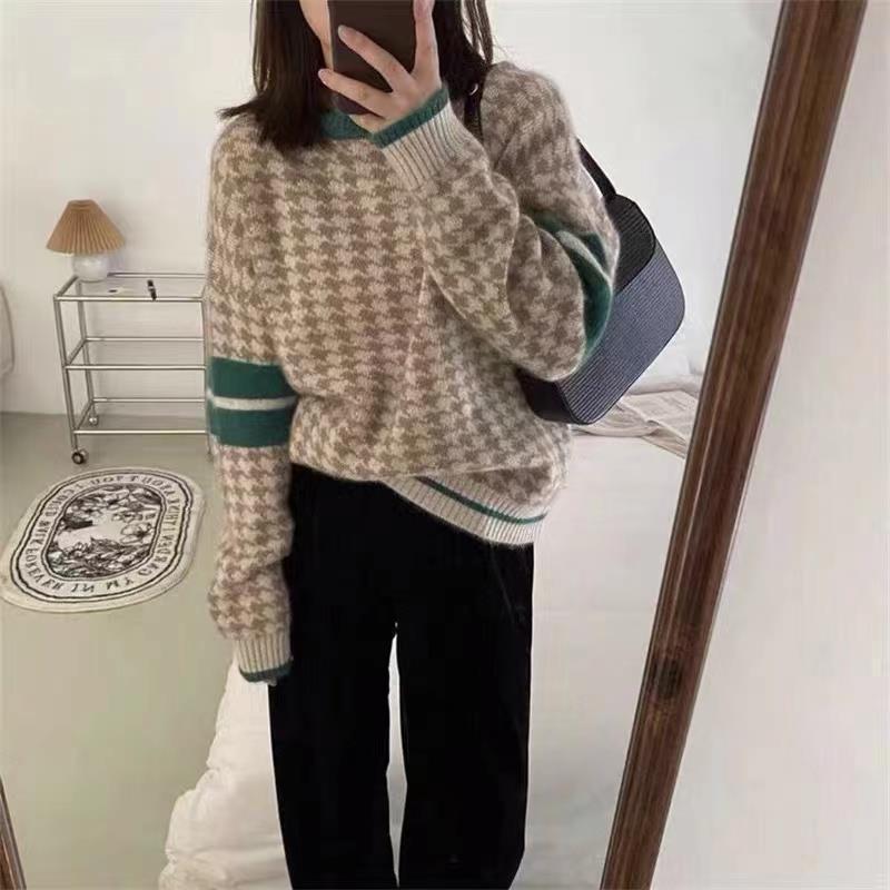 Korean Houndstooth Sweater