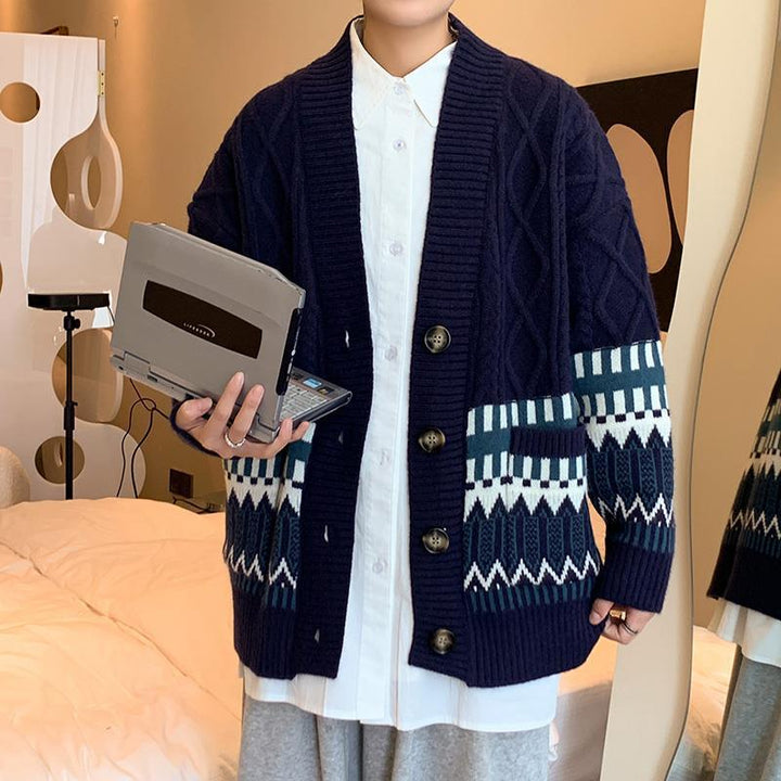 Korean cardigan male best sale