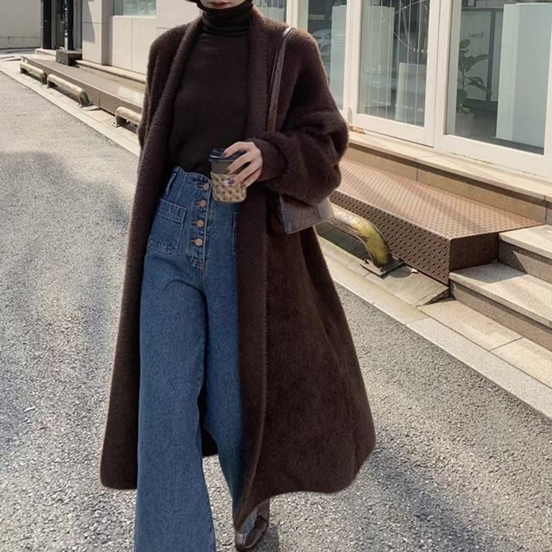 Korean Winter Long Cardigan