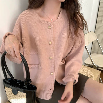 Cardigan Tricoté Coréen Femme