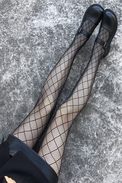 Korean Black Fishnet Stockings