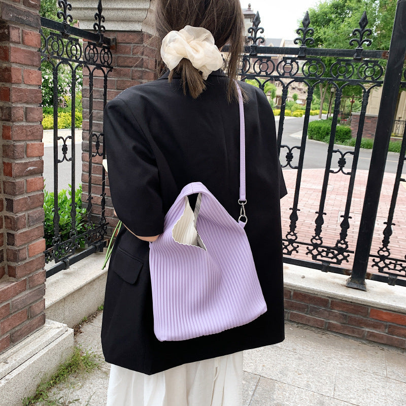 Korean Striped Shoulder Bag