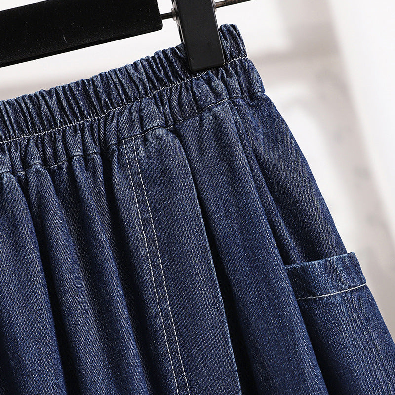 Korean High Waist Denim Skirt