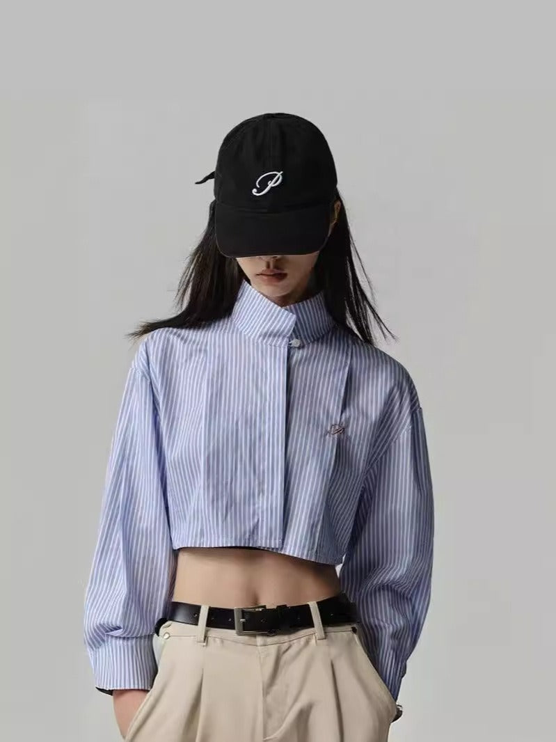 Korean Striped Shirt Women