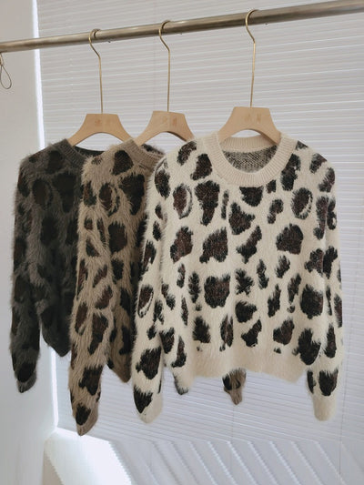 Korean Leopard Sweater for Women