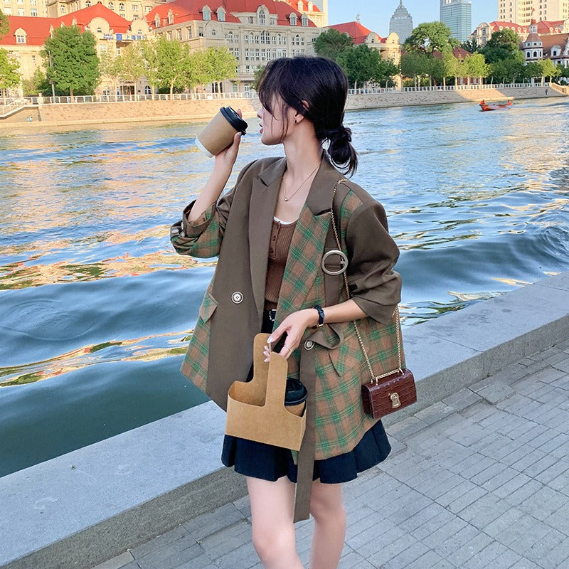 Korean Small Plaid Jacket