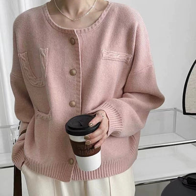 Cardigan Tricoté Coréen Femme