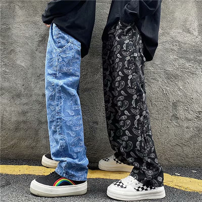 Korean Men's Wide Jeans