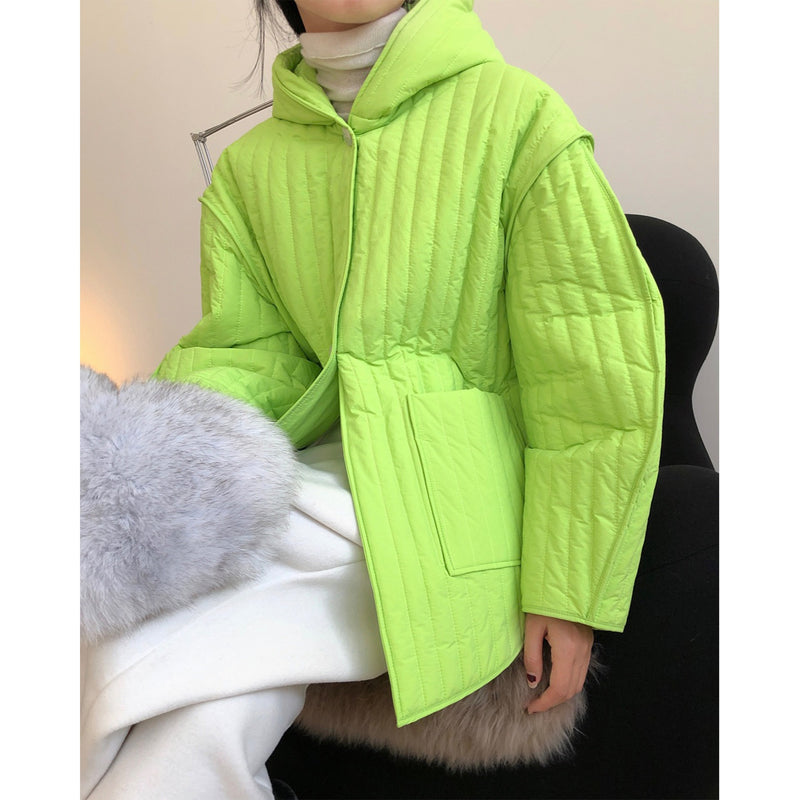 Korean Hooded Quilted Jacket