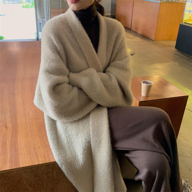 Korean Winter Long Cardigan