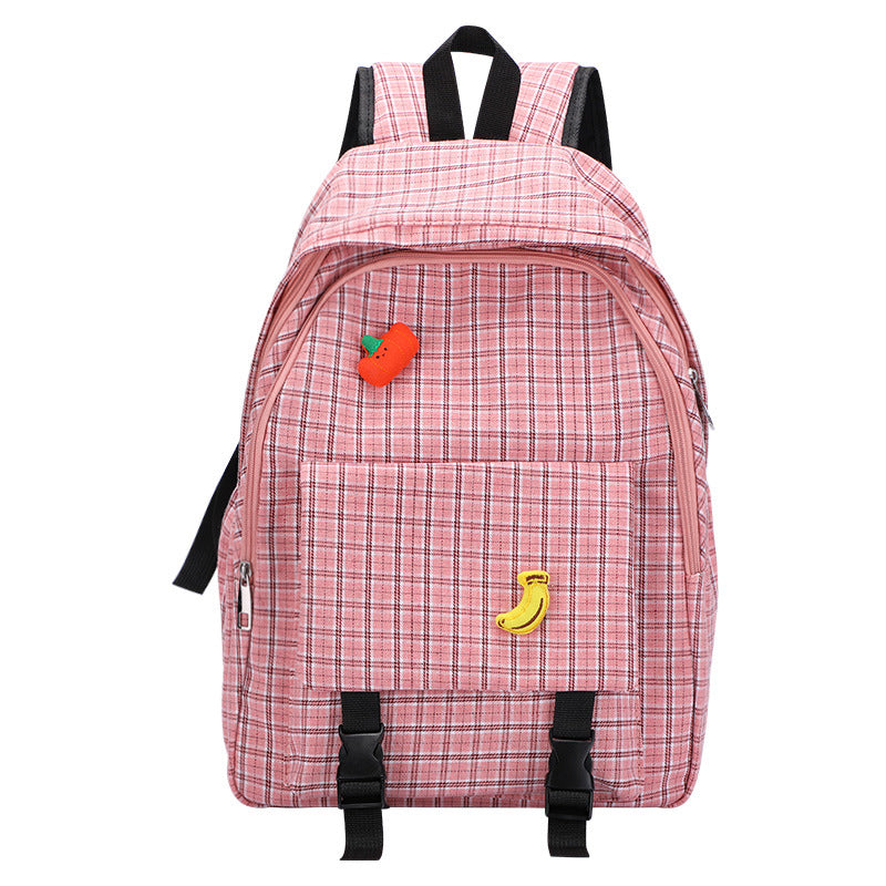 Korean Plaid Backpack