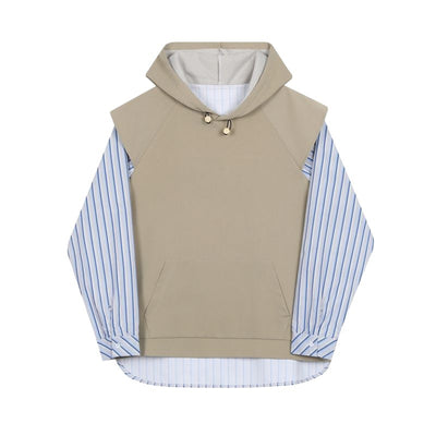 Koreanischer Patchwork-Hoodie