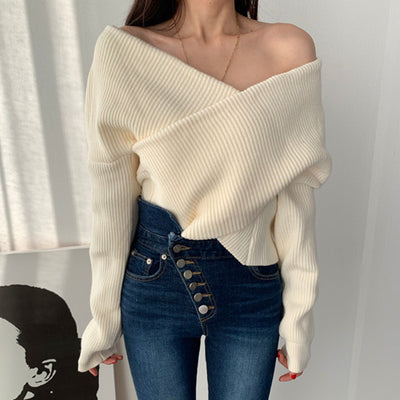 Korean Off Shoulder Sweater for Women