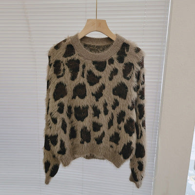 Korean Leopard Sweater for Women