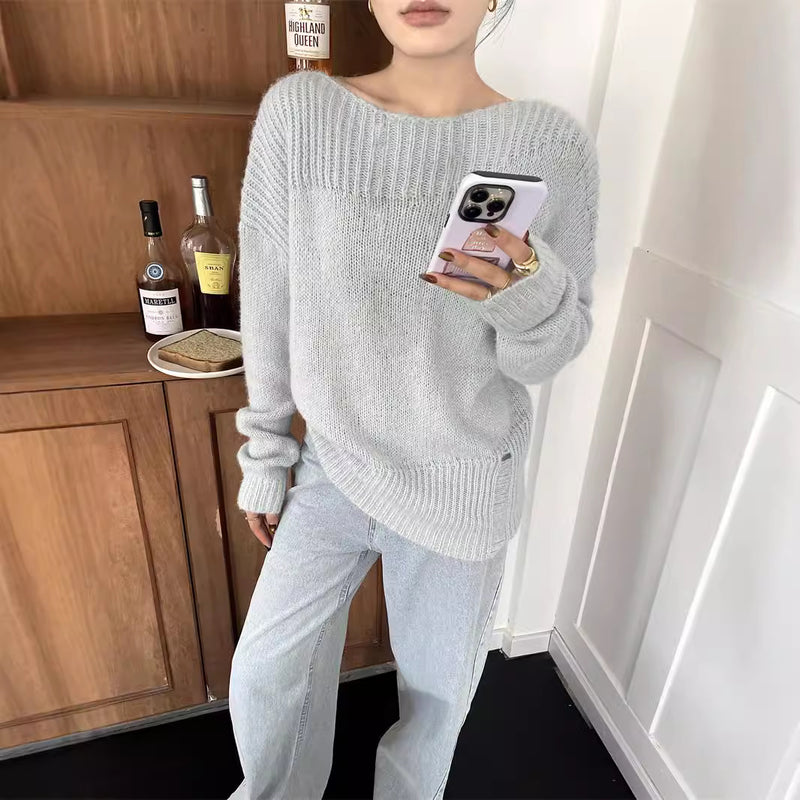 Korean Off Shoulder Sweater