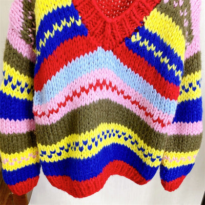 Korean Thick Striped Sweater