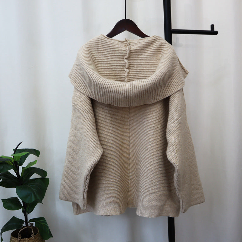 Korean Hooded Knitted Cardigan