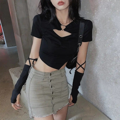 Korean High Cut Crop Top