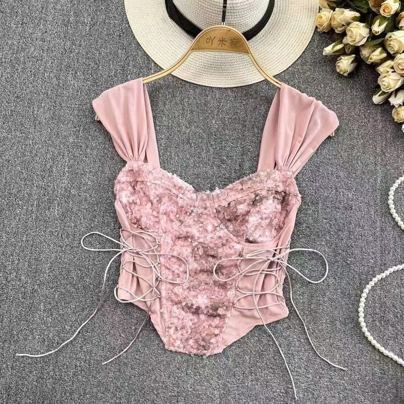 Korean Fitted Lace Top