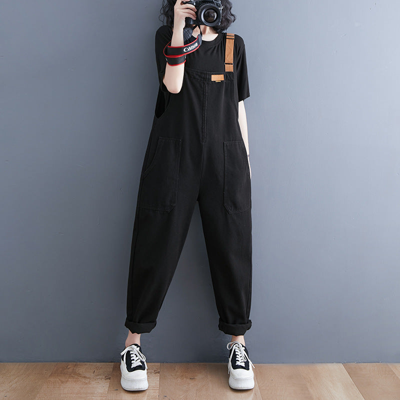 Korean Loose Denim Overalls