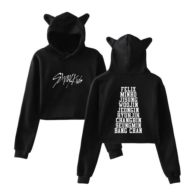 Stray kids orders cropped hoodie