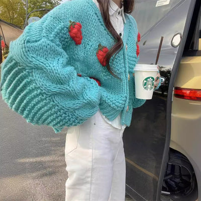 Korean Strawberry Cardigan