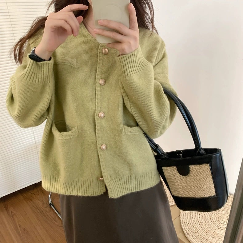 Cardigan Tricoté Coréen Femme