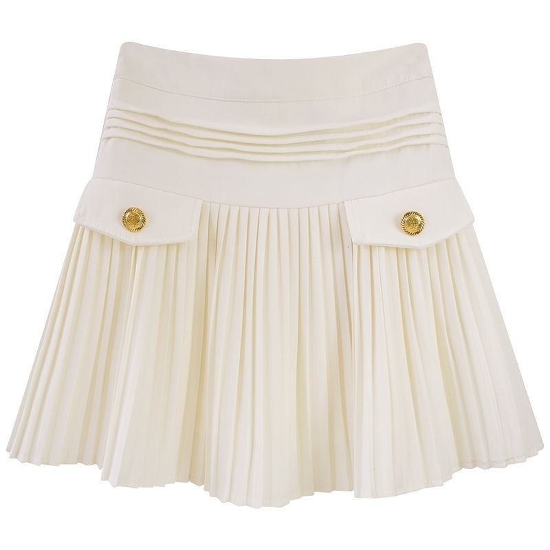 Korean High Waist Pleated Skirt