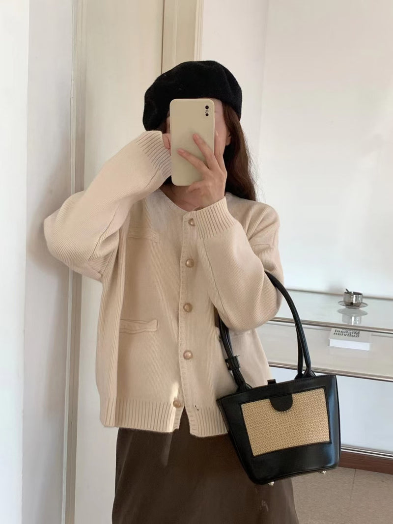 Cardigan Tricoté Coréen Femme