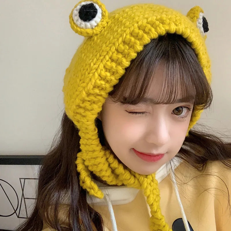 Bonnet Grenouille en Crochet Coréen