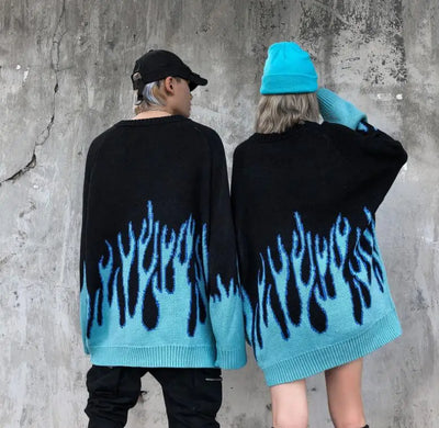 Unisex Korean Flame Sweater