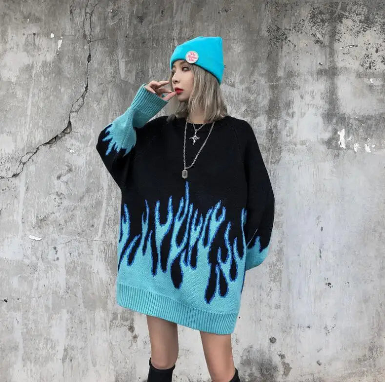 Unisex Korean Flame Sweater