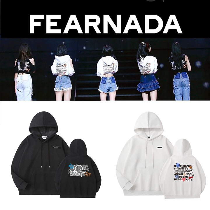 Hoodie FEARNADE LE SSERAFIM | Koreanxwear – KoreanxWear Hoodie FEARNADE LE SSERAFIM | Koreanxwear – KoreanxWear