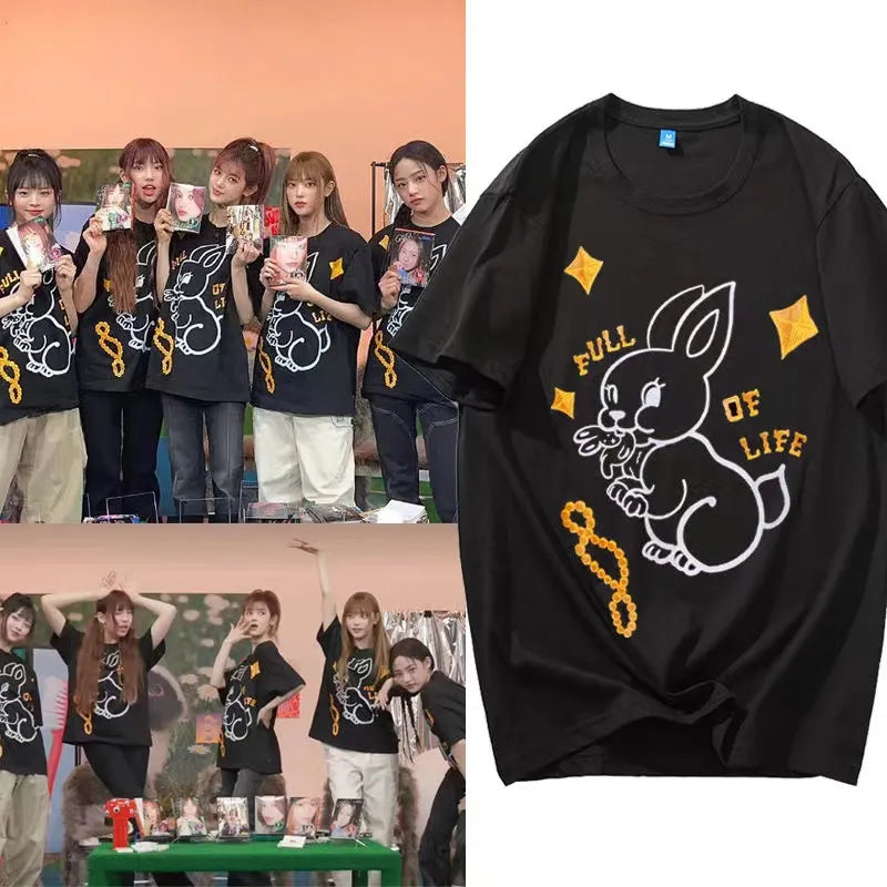 NewJeans Rabbit T-Shirt | Koreanxwear – KoreanxWear