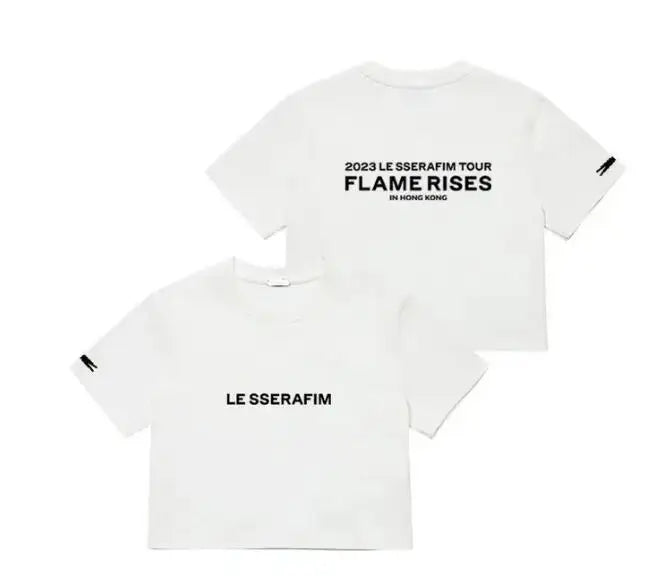 Crop Top LE SSERAFIM Tour 2023 - Flame Rises | Koreanxwear Crop Top LE SSERAFIM Tour 2023 - Flame Rises | Koreanxwear