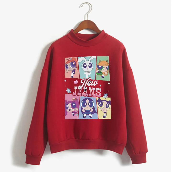 NEWJEANS パワーパフガールズ スウェット Lサイズ Newjeans Cartoon Sweatshirt | Koreanxwear – KoreanxWear