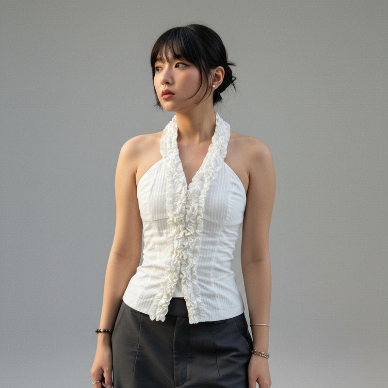 Kamisol Kardigan Wanita Korea