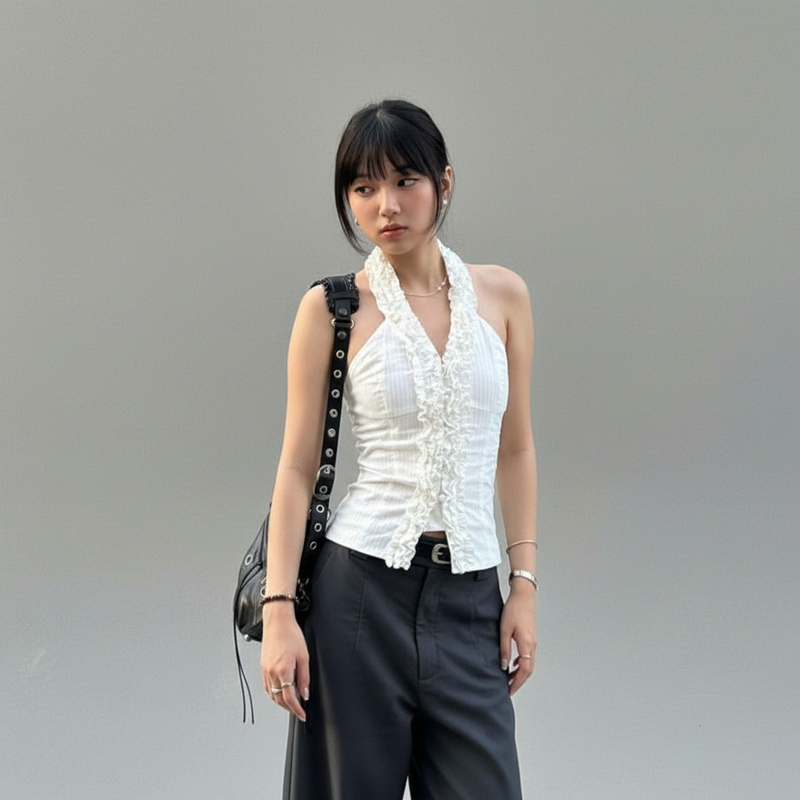 Kamisol Kardigan Wanita Korea