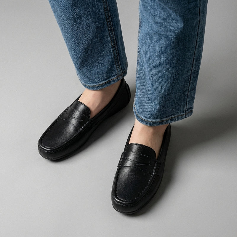 Chaussures plates coréennes femme en cuir véritable, décontractées et élégantes. Idéales pour un look moderne. - Taille 38