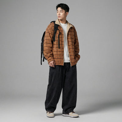 Jeans droit homme coupe ample et large - Mode Coréenne Streetwear Koreanxwear - Taille 5XL - Grande Taille