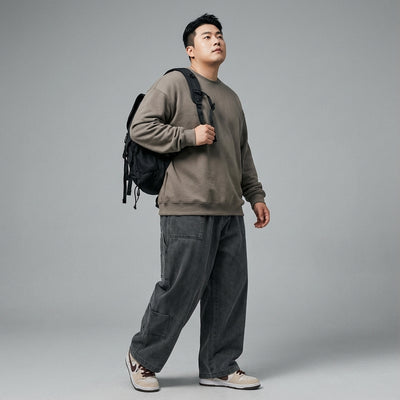 Jeans droit homme coupe ample et large - Mode Coréenne Streetwear Koreanxwear - Taille XL - Grande Taille