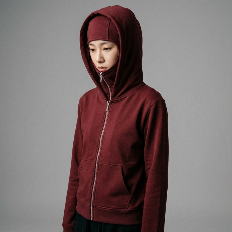 Sweat à capuche zippé noir pour homme - Style Coréen Koreanxwear - Taille S