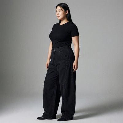 Pantalon plissé homme coréen large gris. Mode streetwear coréenne Koreanxwear. - Taille XXL - Grande Taille