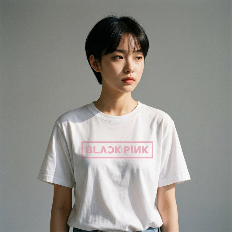 Mannequin teen - T Shirt Blackpink Rose - Blanc / XS