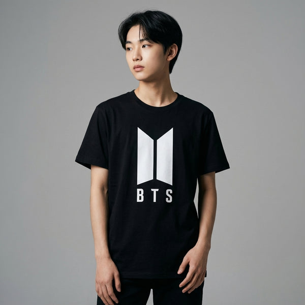 新品　BTS Photo T-Shirt (Black) Mサイズ t-shirt-bts-logo-noir-xs-