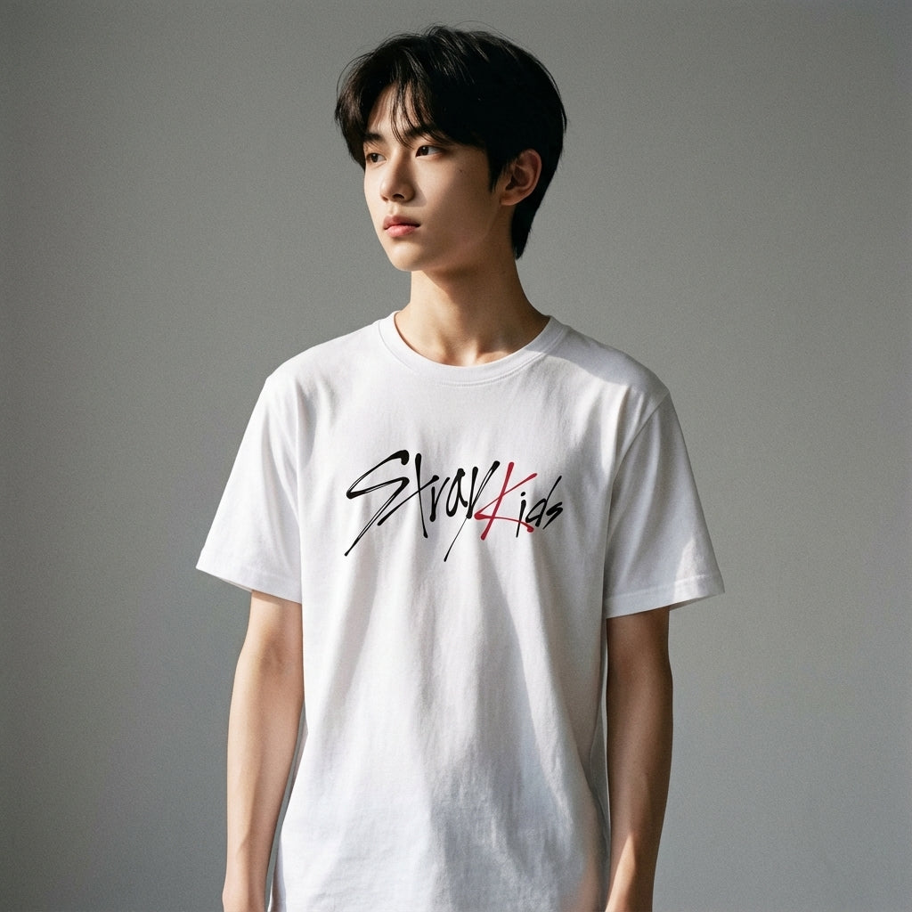 Stray Kids Red T-Shirt | KoreanxWear