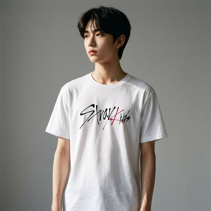 Stray Kids Red T-Shirt | KoreanxWear