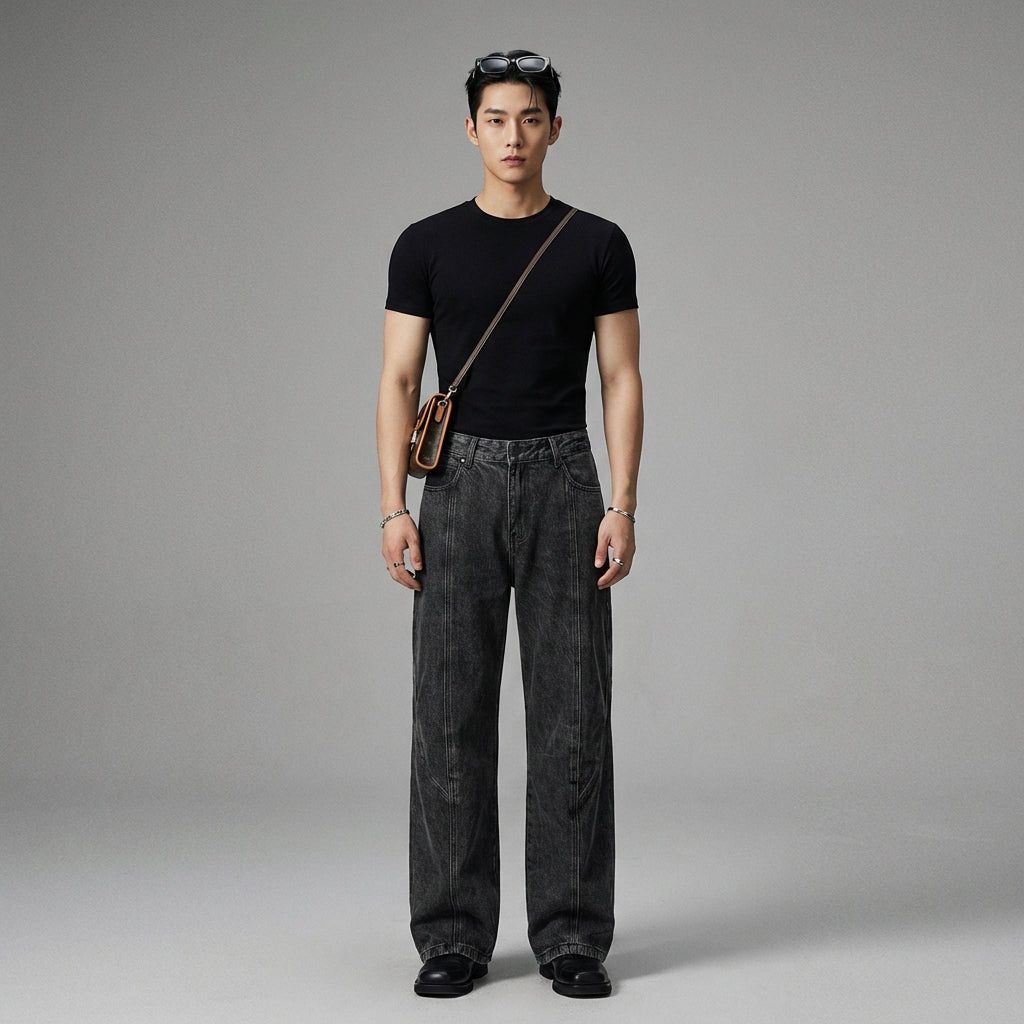 Pantalon Denim Vintage Streetwear | Koreanxwear – KoreanxWear