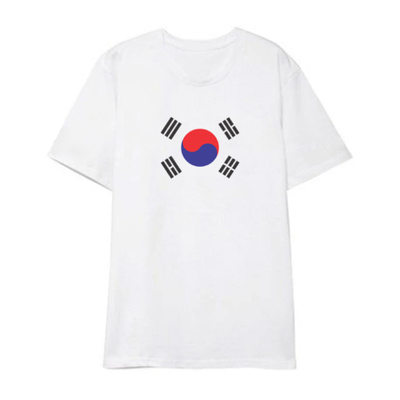 T Shirt Drapeau Corée du Sud blanc